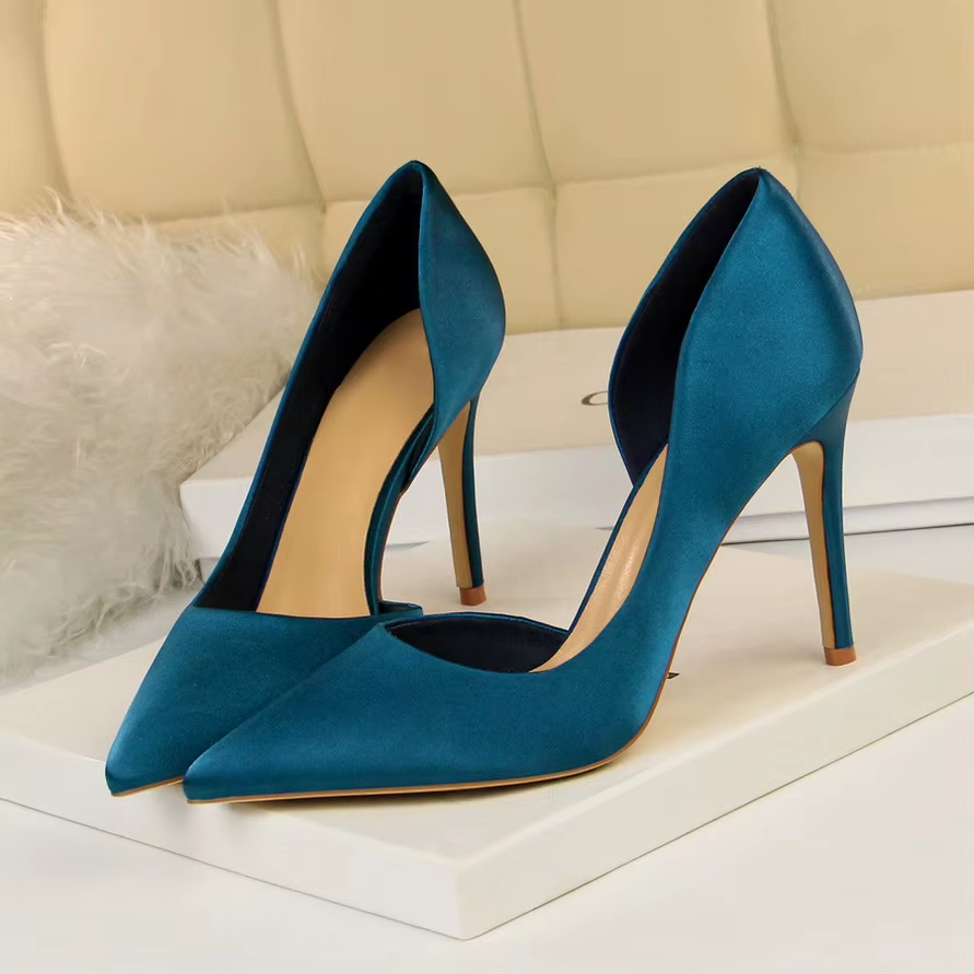 Satin Stiletto Pumps for Women