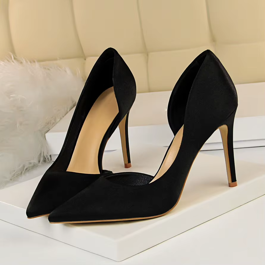 Satin Stiletto Pumps for Women
