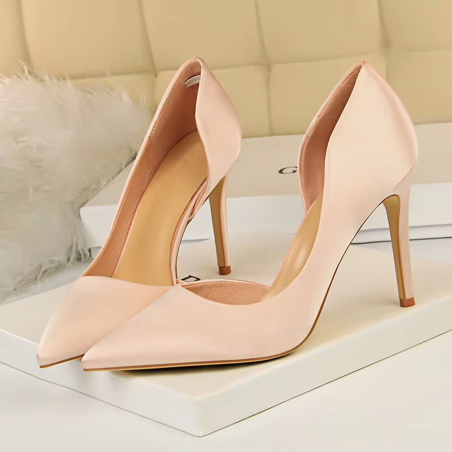 Satin Stiletto Pumps for Women