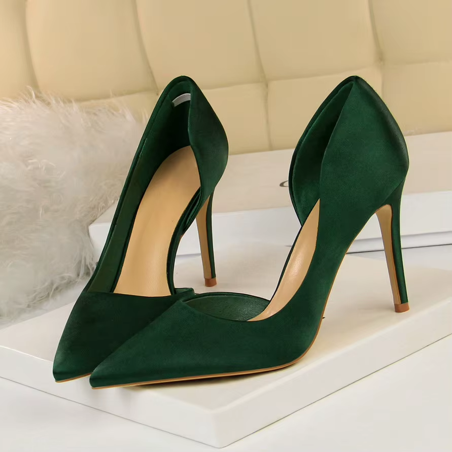 Satin Stiletto Pumps for Women