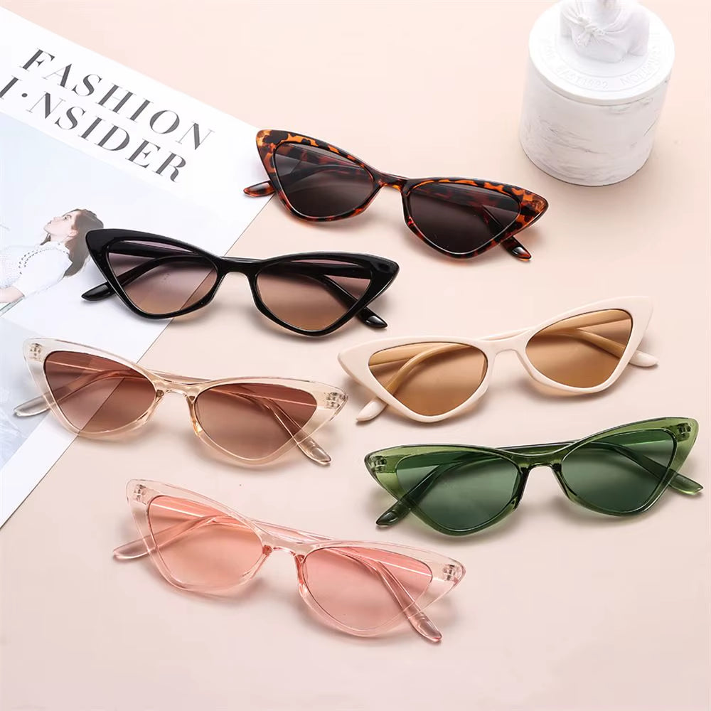 Retro Cat Eye Sunglasses UV400 Brand Designer Fashion Goggle Sun Glasses Women Men Trends Gradient Shades Outdoor Eyewear