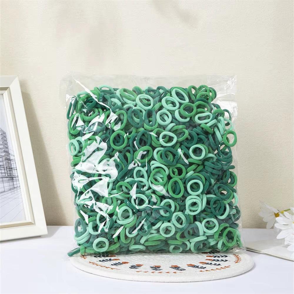 100/300/500 Pcs Girls Colorful Elastic Hair Bands Ponytail Hold Hair Tie Rubber Bands Scrunchie Hair Accessories Bands for Girls