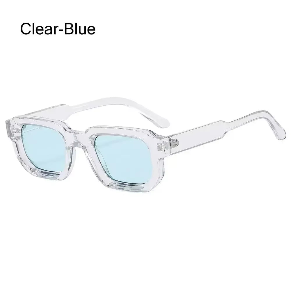 Men Vintage Rectangle Frame Sunglasses Fashion Retro Sun Glasses Luxury Brand Design UV400 Shades Eyewear Women Goggles