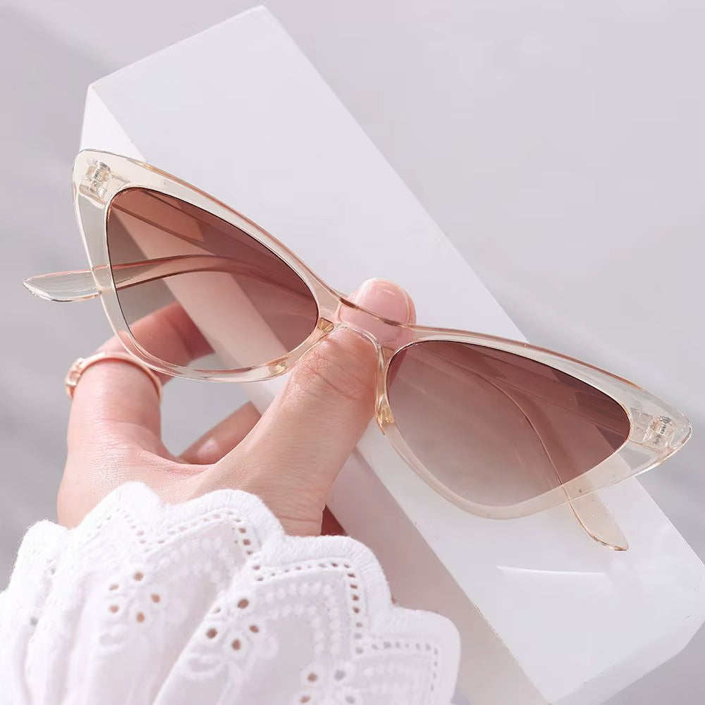 Retro Cat Eye Sunglasses UV400 Brand Designer Fashion Goggle Sun Glasses Women Men Trends Gradient Shades Outdoor Eyewear
