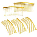 10Pcs Metal Hair Slide Comb Base Headdresses Headband Pony Hook Clip Fork for Men Chinese Detangling Jewelry Making Decorative