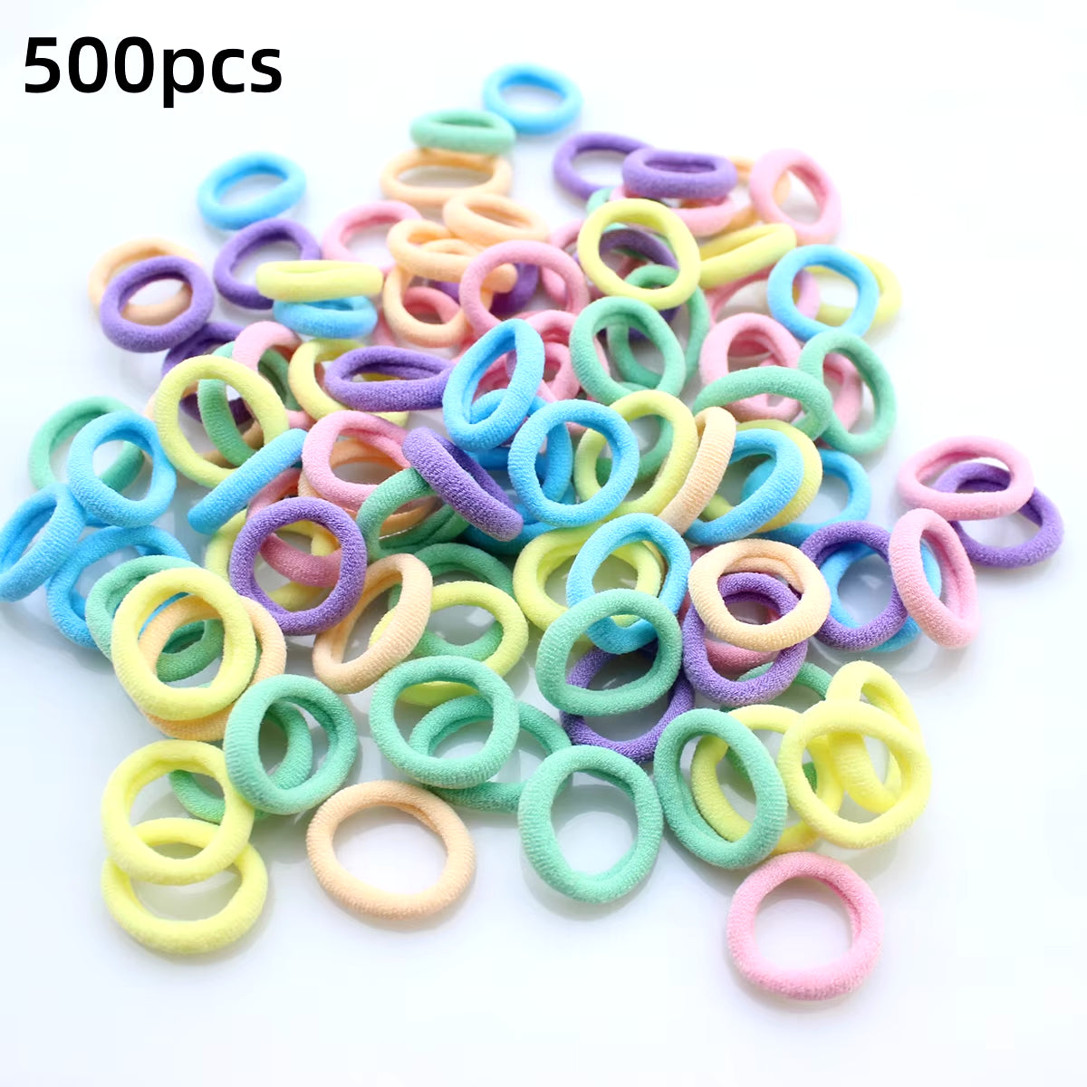 100/300/500 Pcs Girls Colorful Elastic Hair Bands Ponytail Hold Hair Tie Rubber Bands Scrunchie Hair Accessories Bands for Girls